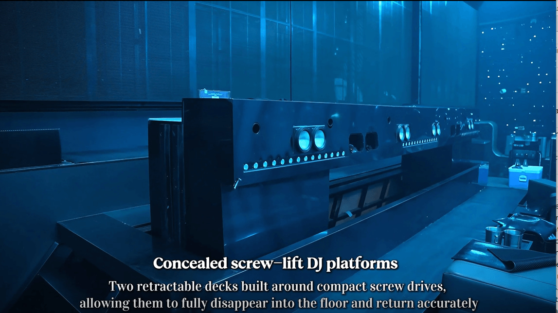 concealed screw-lift DJ decks