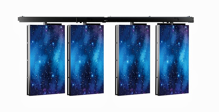 Motorized Sliding & Rotating LED Wall